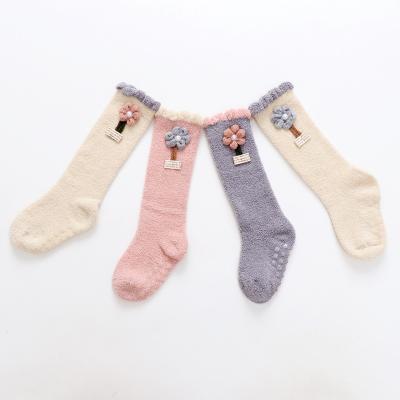 China Doll antibacterial cute children's stockings autumn and winter new baby leggings boxed high socks boxed baby for sale