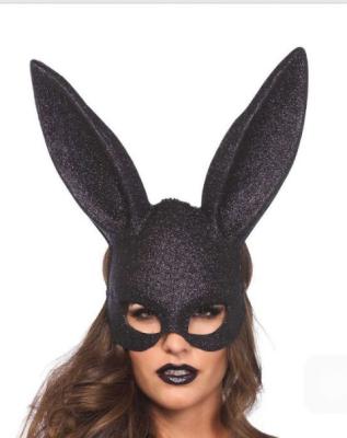 China Plastic Christmas Mask Bar KTV Nightclub Halloween Masquerade Bunny Ear Mask Bunny Girl Mask for sale