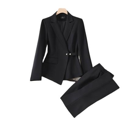 China Fashionable formal women's suits factory women's office ladies wear female professional temperament wholesale anti-shrink suit for sale