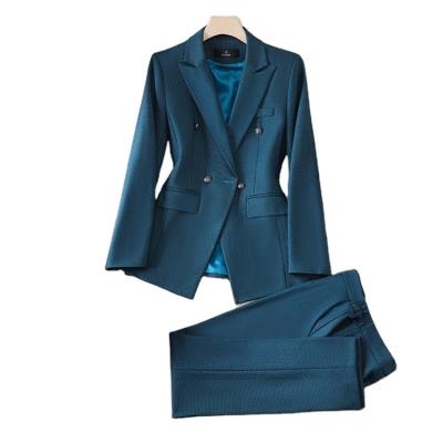 China OEM Winter Anti-Shrink High Quality Slim Fit Suits For Ladies Tuxedo Pant Suit Design Women's Suits And Tuxedos For Women for sale