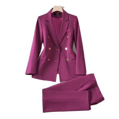 China OEM Anti Shrink Suit Manufacturer Women Business Suits For Women Office Wear Two Piece Blazer Suit Ladies for sale