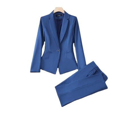 China Special Sales Anti-Shrink Manufacturers Pants 2 Piece Women Suit Formal Business Office Career Tuxedos With Button Suits for sale