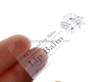 China Waterproof Clear Sticker Custom Transparent Label Black White Text And Background Color for sale