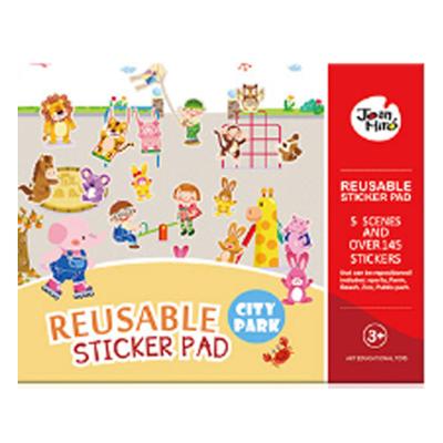 China Removable Cartoon Sticker Planner Large W I Color Mirror Sticker Book And Reusable Booklet Bookmark for sale