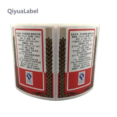 China Waterproof Product Ingredient Sticker Food Ingredient Label Custom Printing for sale