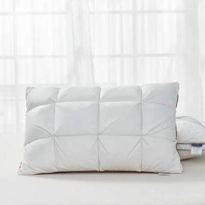 China Fashion anti-static design white pillow with gusset cotton duck feather pillow breathable, cool and skin-friendly for sale