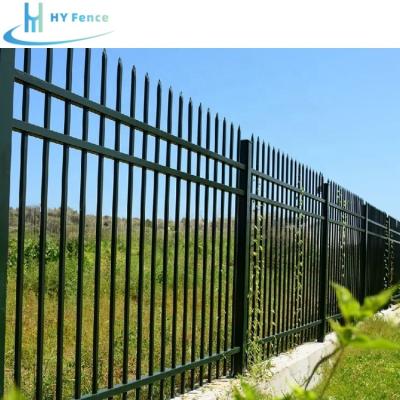 China Easily Assembled Black Outdoor Metal Easily Assembled Steel Picket Fence 6ft X 8ft Steel Fence Wrought Iron Fence for sale