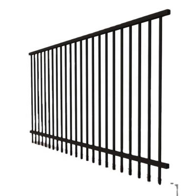 China Easily Assembled Wholesale Custom Welded Fence Galvanized Coated Black Wrought Iron Fence for sale