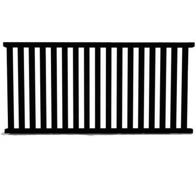 China Easily Assembled Easy To Install Yard Fence Vertical Slat Picket Aluminum Fencing Panels with Post for sale