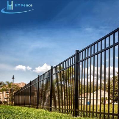 China Easily Assembled Cheap Welded Galvanized Fence Panels Security Steel Railing Ornamental Wrought Iron Fence for sale