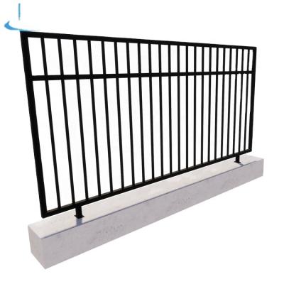 China Easily Assembled Welded Black Garden Fence Outdoor Panel Aluminum Decorative Iron Fence for sale