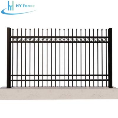 China Easily Assembled Garden Building Wrought Iron Steel Fencing Privacy Outdoor Palisade Metal Fence for sale