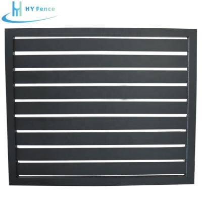 China Easily Assembled Hot Sale Privacy Metal House Garden Black Steel Fencing Aluminum Fence Panels Slats Gate for sale