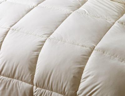 China Customized Grid Embossing Down Feather Quilt With Double Stitched Piping Edges for sale