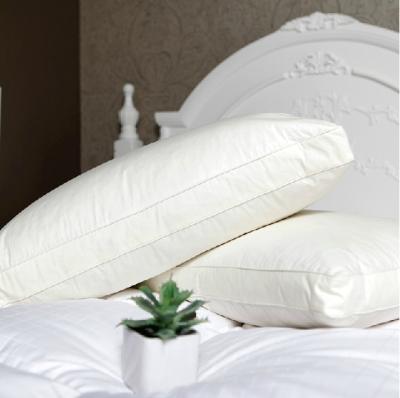 China OEM Neck Heathy Down Feather Pillow Insert with 2 - 4CM White Duck Feather Lining for sale