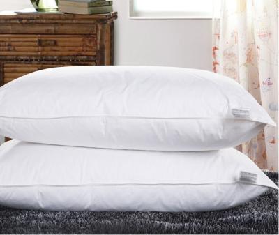 China Anti-Apnea Grey Duck Feather Cotton Percale Hotel Pillow Insert White or Customized for sale