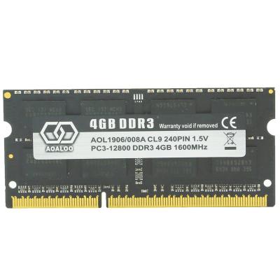 China AOALOO LAPTOP SODIMM PC3L-12800 DDR3 4GB 1600MHz for laptop 1.35V for sale