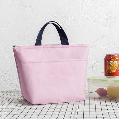 China Customized Waterproof Oxford Cloth Ladies Insulated Lunch Tote Bag Picnic Ice Bag Aluminum Foil Insulated Portable Lunch Cooler Bag for sale