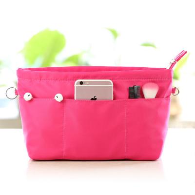 China Fashoion Wholesale Waterproof Female Cosmetic Inner Bag Large Capacity Portable Finishing Nylon Cosmetic Bag for sale