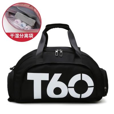 China Custom Handbags Luggage T60 Backpack Waterproof Mens Travel Bag Sports Gym Duffel Bag With Shoe Compartment for sale