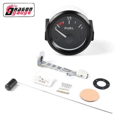 China DRAGON GAUGE 52mm Universal 12V Auto Electromagnetic Fuel Level Gauge With Fuel Float Sensor Indicator Car White Meter (2015) 2 Inch for sale