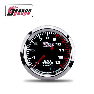 China DRAGON GAUGE 2 Inch 52mm Needle Auto Exhaust Gas Temperature Gauge 300-1300 Celsius Meter With JPT (5049) 2 Inch Sensor Universal for sale