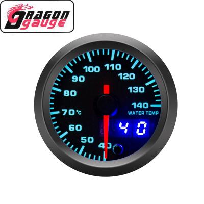 China ABS DRAGON GAUGE 12V 52mm Plastic Water Temperature Gauge 40~140 Celsius Dual View Universal Auto Digital Meter 6364 for sale