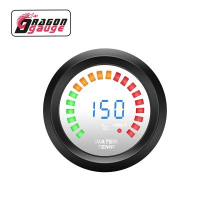 China DRAGON GAUGE Mercury Reflect 52mm 2 Inch LCD Digital Auto Water Temperature Gauge Meter With Sensor For Car 12v Universal (6234B) 2 Inch for sale