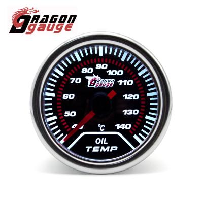 China DRAGON GAUGE 2 Inch 52mm Digital LED Oil Temp Gauge Car Analog 20-140 Celsius With Sensor (6145T) Smoke White Lens Automotive LED 2 Inches for sale