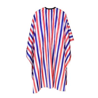 China Waterproof Hairdresser Barber Apron Polyester Stripe Capes New Fashion Barber Shop Beauty Care Salon Capes for sale