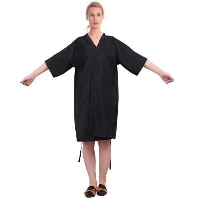 China Waterproof Long Gowns Cape,Salon Client Gown Hair Cutting Hairdressers Salon Shirt For Clients Barber Shop Long Gown Gown for sale