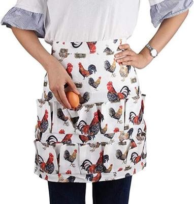 China High Quality Eco-Friendly Hen Duck Goose Eggs Holder Aprons Canvas 12 Deep Pockets Chicken Egg Gathering Apron for sale