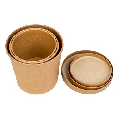 China 12oz 32oz Disposable Paper Bowl Fiber Soup Bowl Sugar Cane Disposable Paper Cup For Soup for sale