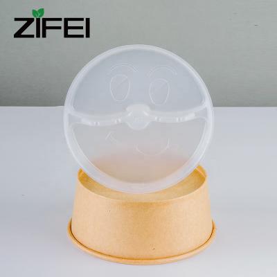 China Biodegradable Biodegradable PLA Paper Bowl Lunch Noodle Salad Bowl Food Container Wrapper with 2 or 3 Compartments for sale