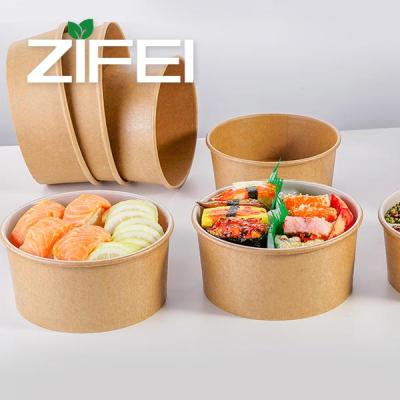 China Disposable Biodegradable Packaging Food Grade Materials Disposable Soup Wrapping Paper Bowl Disposable Bowl for sale