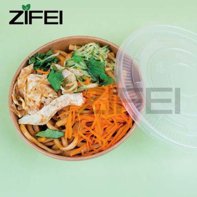 China Biodegradable Kraft Paper Bowl Packaging Eco-friendly Disposable Cup Take Out Salad Bowl With Lid for sale