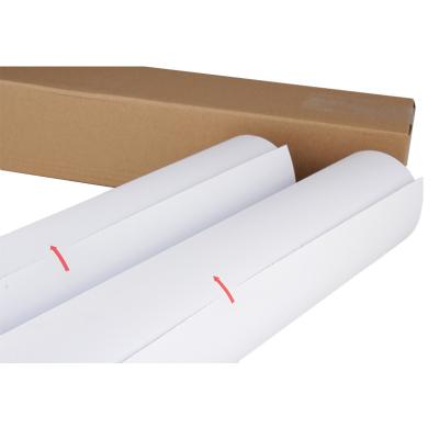 China 610*50m High Quality Waterproof 70 - 80 GSM Plotter Roll Paper CAD Drawing Paper Roll for sale