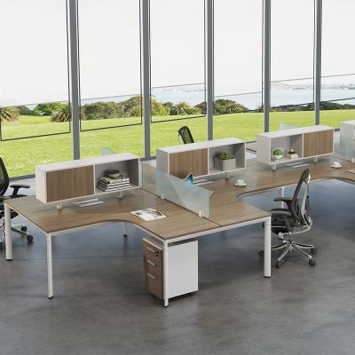 China Expandable L-Shaped Office Work Desk Modular Office Furniture Office Workstations for sale