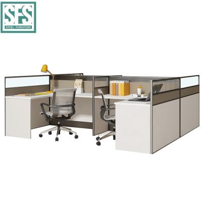 China Expandable Commercial Modern Office Furniture Staff Working Partition Work Table for sale