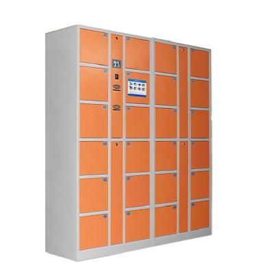 China Outdoor Smart Storage Furniture 24 Doors Supermarket Metal Locker Electronic Locker for sale