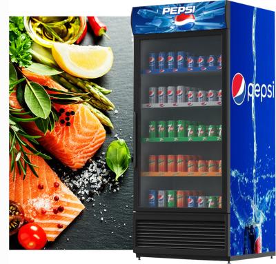 China Pepsi Front Retail Single-temperature SHIJIE Beverage Machine LED Light Healthy Store Coca-Cola Beverage Cooler Beer Freezer Soda Fridge for sale