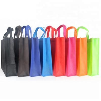 China Eco-friendly cheap custom printed colorful eco pp non woven bags fabric recyclable non woven shopping bags with logo non woven tote bags for sale