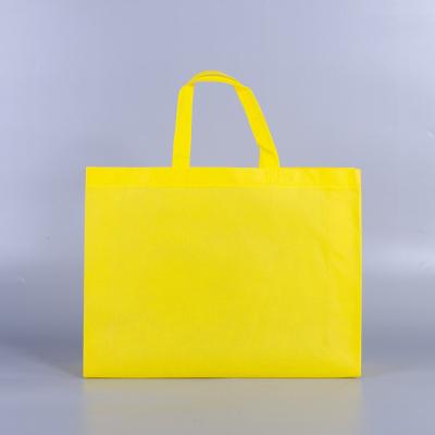 China Eco-friendly Full Color Imprint Laminated Nonwoven Tote Bag Large Square Nonwoven Pouch Folding Shopping Bag for sale