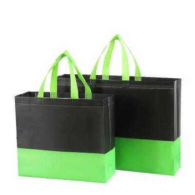 China Eco-friendly cheap eco-friendly logo printing bag handle bag custom supermarket eco non woven packaging bags for sale