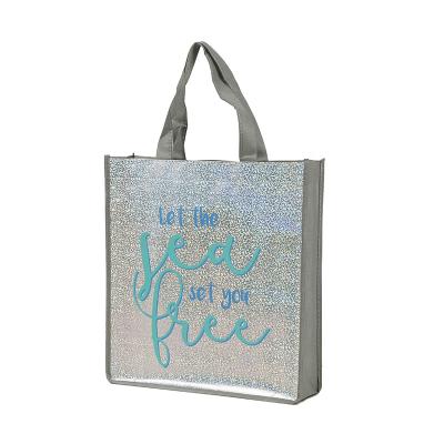 China Color bolsas de tela yellow eco-friendly no tejida printed logo luxury laminated non woven shopping bag bolsas for sale