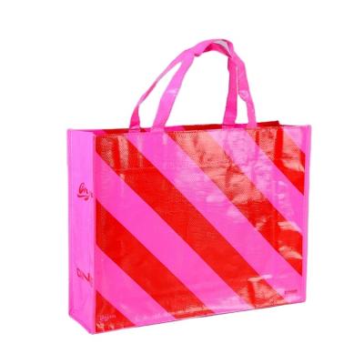 China Wholesale Customized Size Woven Recyclable Material Woven Shopping Bag Eco - Friendly Polypropylene Bags With Logo Printing for sale