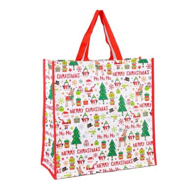 China Wholesale Christmas Woven Polypropylene Bags Custom Size Eco-friendly Logo Printing Sack Environment Material Luxury Christmas Woven Sack for sale