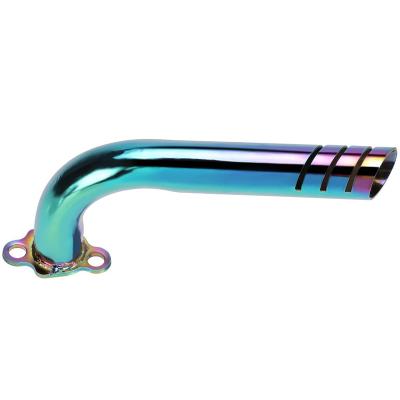 China HIAORS Colorful Metal Header Exhaust Pipe For 212cc Predator GX160 GX200 Coleman CT200u BT200X CT200u-ex KT196 Go Kart Mini Bike for sale