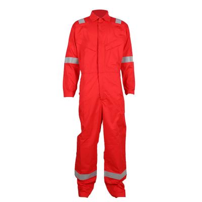 China EN533/EN14116 Outdoor Anti-fire Oil Chemical Industry Forest Electrician Working High Visibility Two Tone Cotton Polyester Coveralls for sale