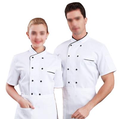 China restaurant & China bar supplier sells best OEM/ODM chef coats and unisex wholesale short sleeve restaurant and bar uniforms for sale